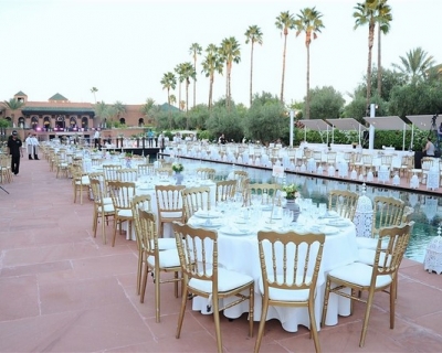 chaises dorees mariage